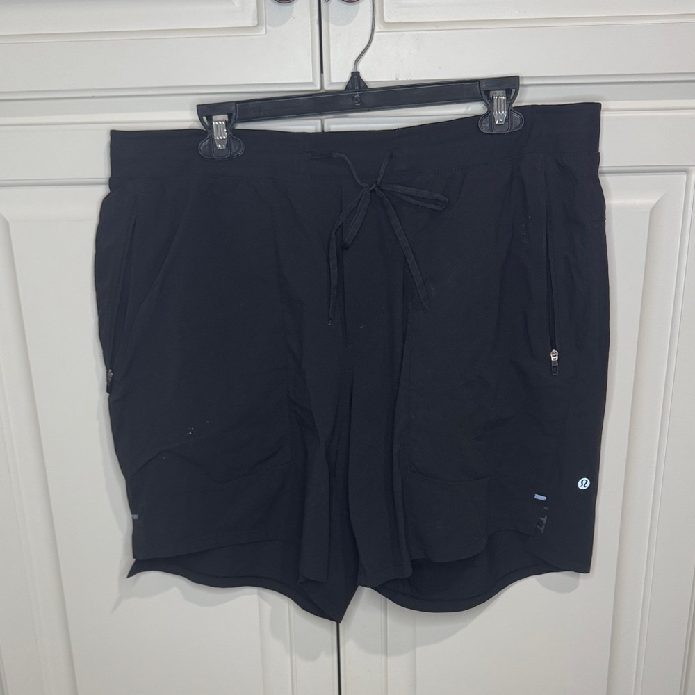 Lululemon Athletica Black Drawstring Shorts